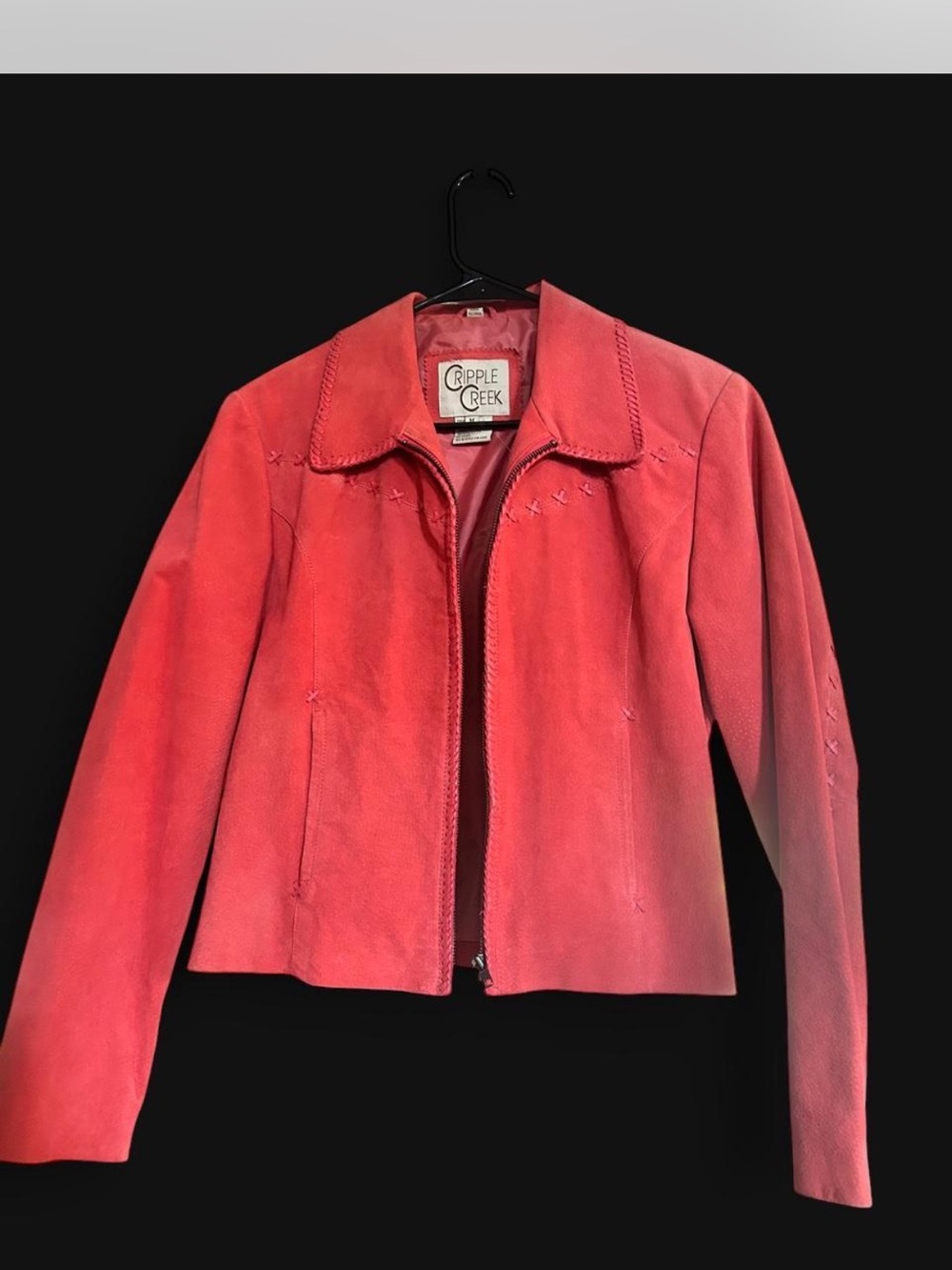 Cripple Creek Women's Coral Suede Zip Jacket